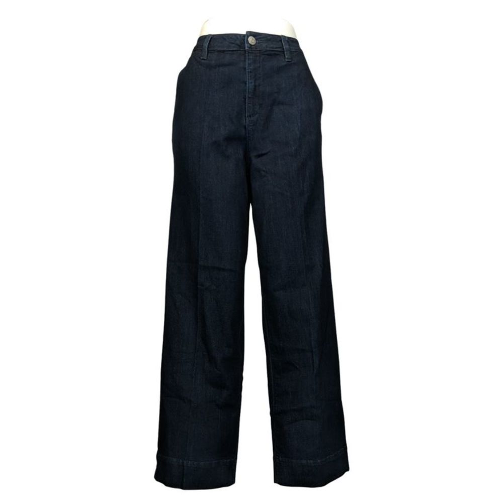 Susan Graver Dark Blue Wide-Leg Jeans